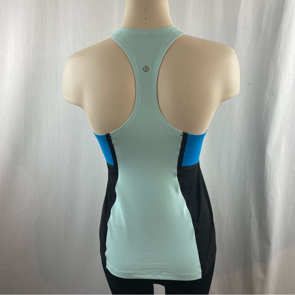 Lululemon Cool Racerback *Surf Bonded Aquamarine / Beach Blanket Blue / Black - Picture 6 of 11